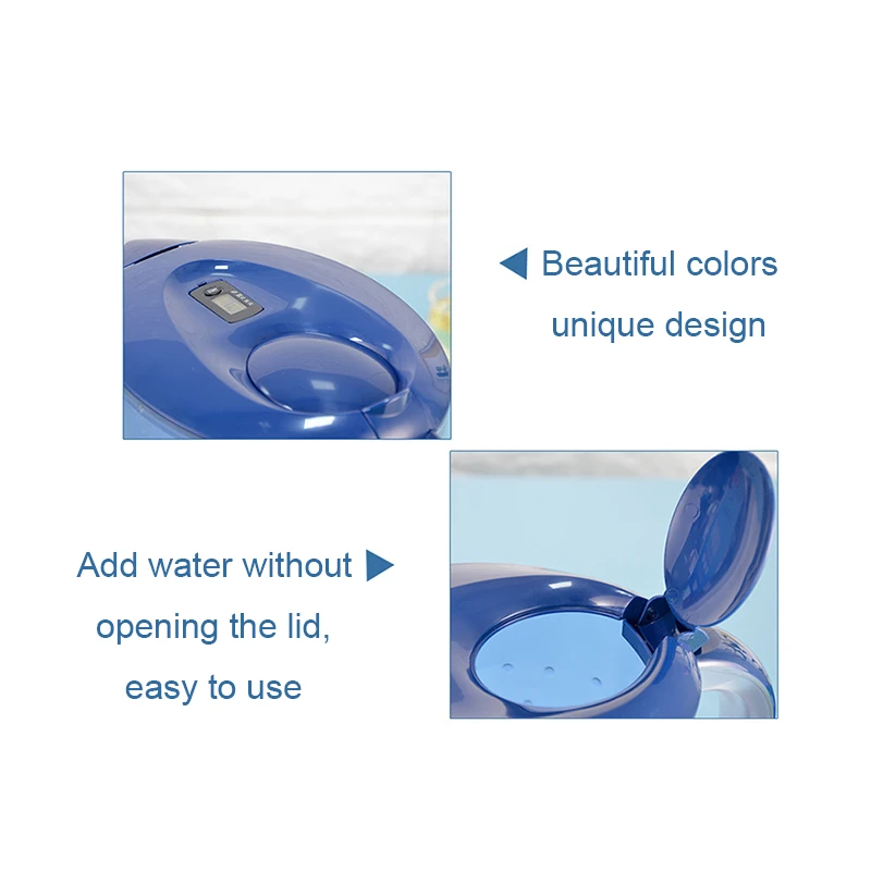 2022 BPA Free Alkaline Water Filter Pitcher Jug Compatible Water Filter with Alkaline