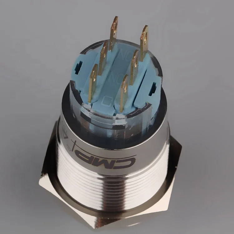 CMP waterproof 19mm 2NO2NC double pole push button switch