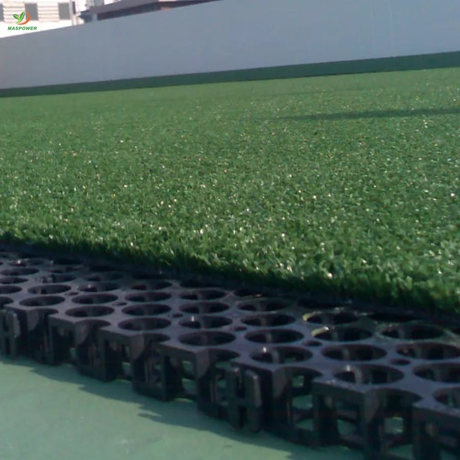Plastic HDPE vertical grass turf drainage cell 30mm for roof garden ,play ground ,courtyard , terrace landscaping deck system