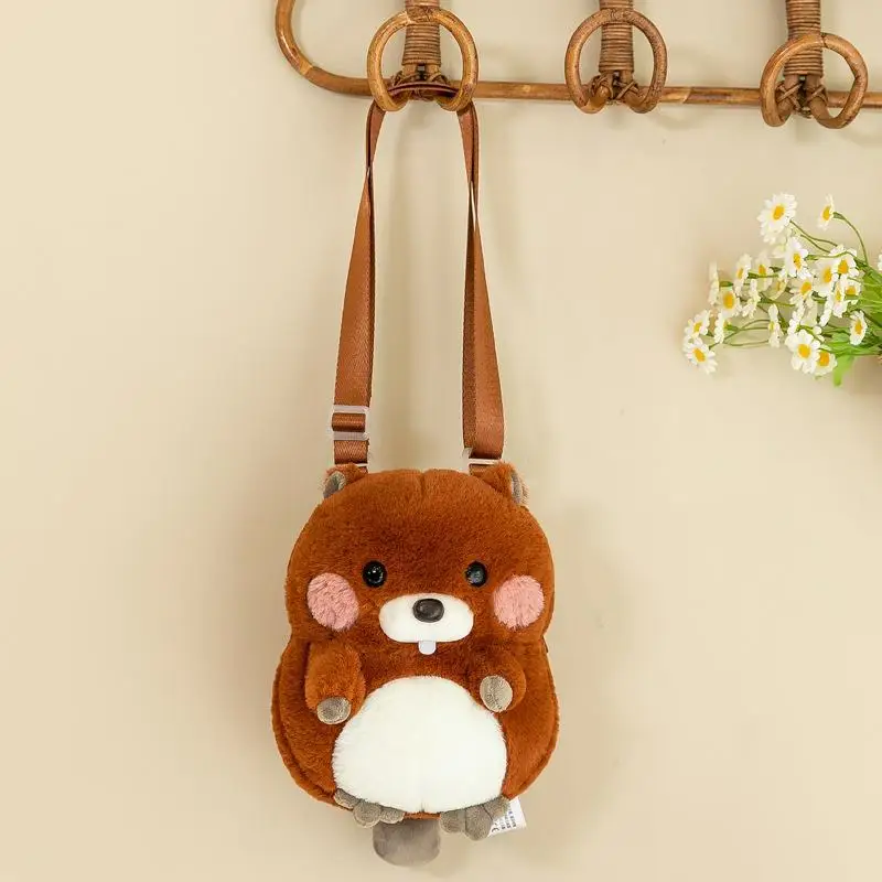 Children mouse handbag boys and girls cartoon bag toys plush toy bag hot sale mouse kindergarten toys