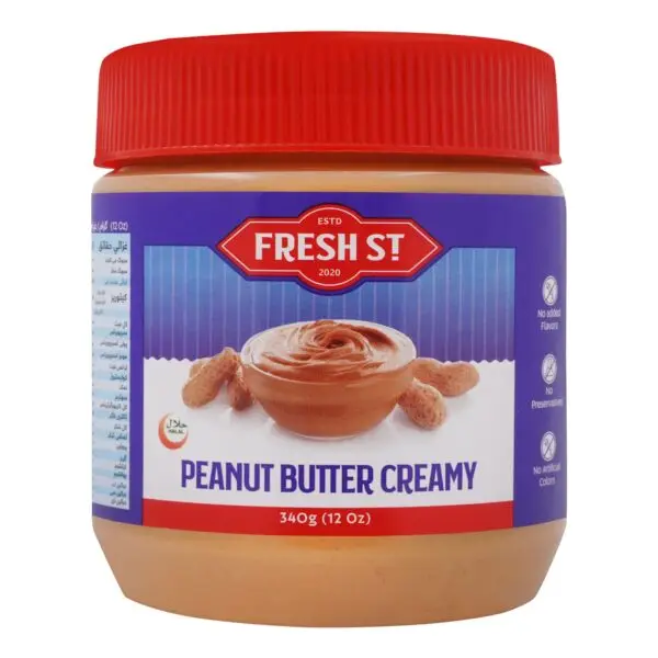 Fresh St. Peanut Butter Creamy 340gm Bottle Jar Food Seasonings and Condiments Food Topping and Sauces