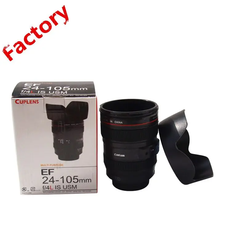 Bulk Caniam 24-105mm 3rd Camera Lens Thermos Coffee Mug Plastic Promotional Coffee Mugs