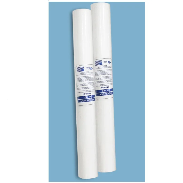 CE 40 Inch Height 5 Micron PP Melt Blown Filter Cartridge PP sediment filter cartridge with PP core Chemical Processing