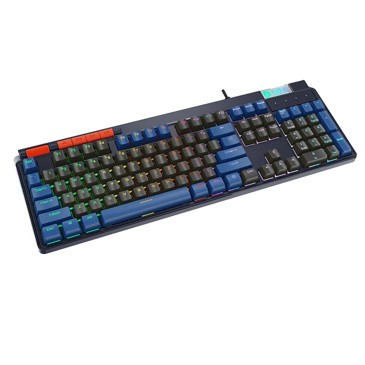 Mixed-Color 104-Key Mechanical Keyboard Ergonomic Mechanical Keyboard Anti-Ghosting Mechanical Keyboard