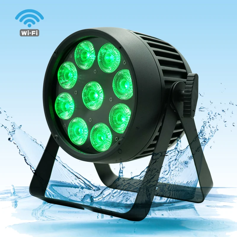 Professional dj lights led 9 x18wWireless DMX Battery Power RGBWA UV 6IN1 LED Par Can Light