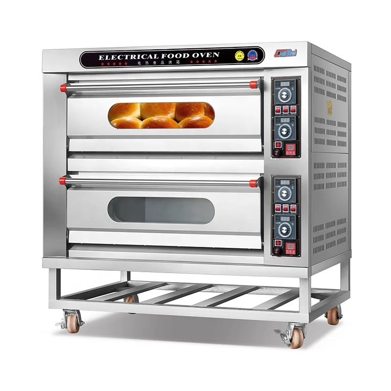 Customized factory price bread machine electric cake  baking brick oven for bakery