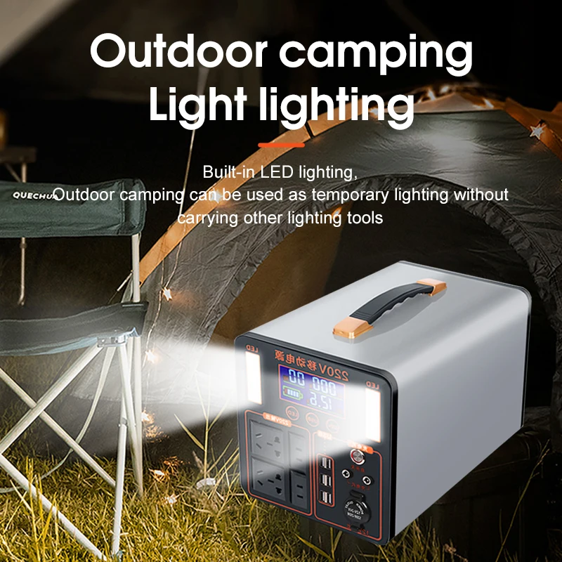 1700W Solar Generator Portable Power Station with Pure Sine Wave AC Outlet 220v Backup Lithium Battery for Outdoors Camping