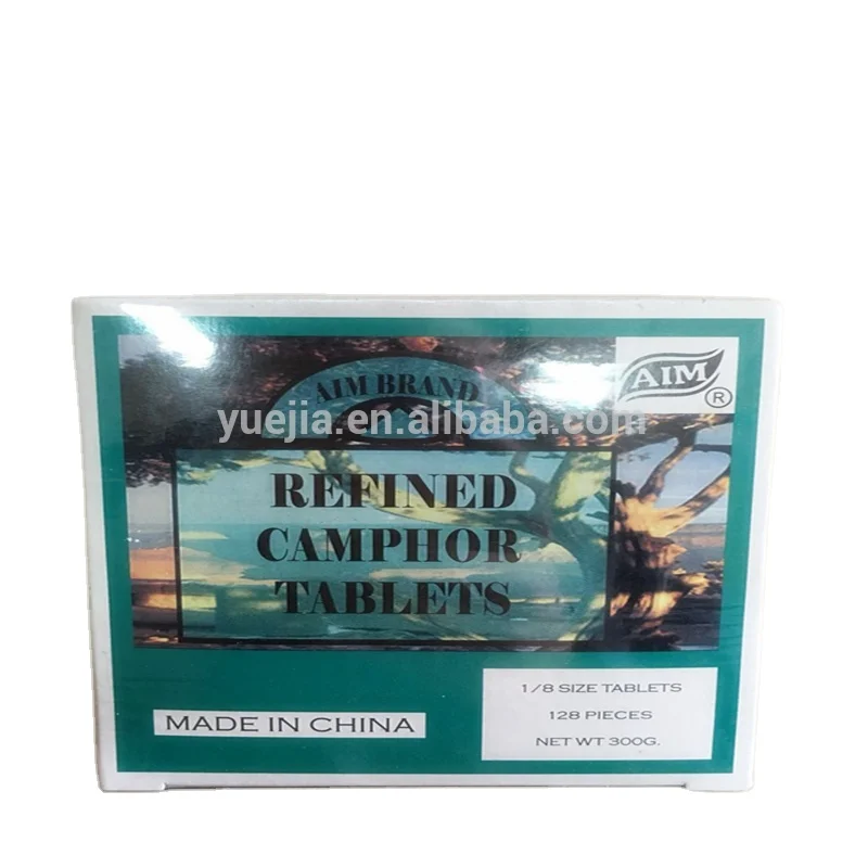 
China Low Price 96% 1/8 oz 300g 128 pieces AIM brand Refined Camphor Tablet 