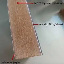 Soft Melamine MDF Board 50cm Width PE Protection Film Surface Covering Blow Molding Logo Good Weatherability No Glue Residue