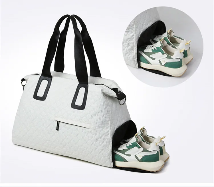 Large Duffle Tote Bag Weekender Carry on Overnight Bags for Women Travel With Trolley Sleeve Wet Pocket Sports Tote Gym Bag