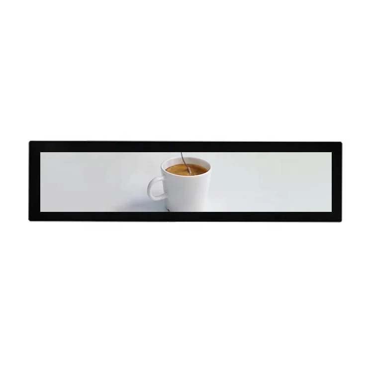 Shelf LCD Monitor 27.5 Inch LCD Supermarket Advertising Display Monitor Digital Signage Bar Screen With Case