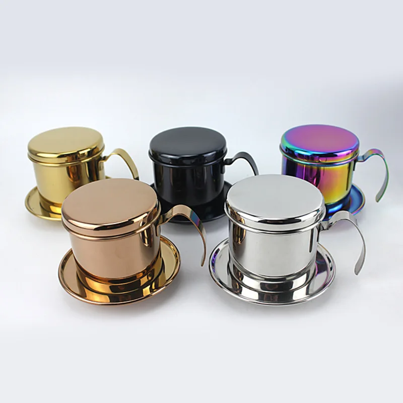 Household Coffee Pot 304 Stainless Steel Vietnamese Coffee Filter Cup Drip Vietnam Drip Coffee Pot