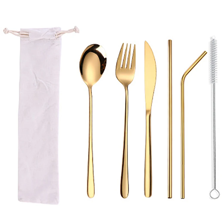 
Fashional Rainbow PVD Coating Cutlery, Titanium Cutlery Set, Colorful Dinner Tableware 
