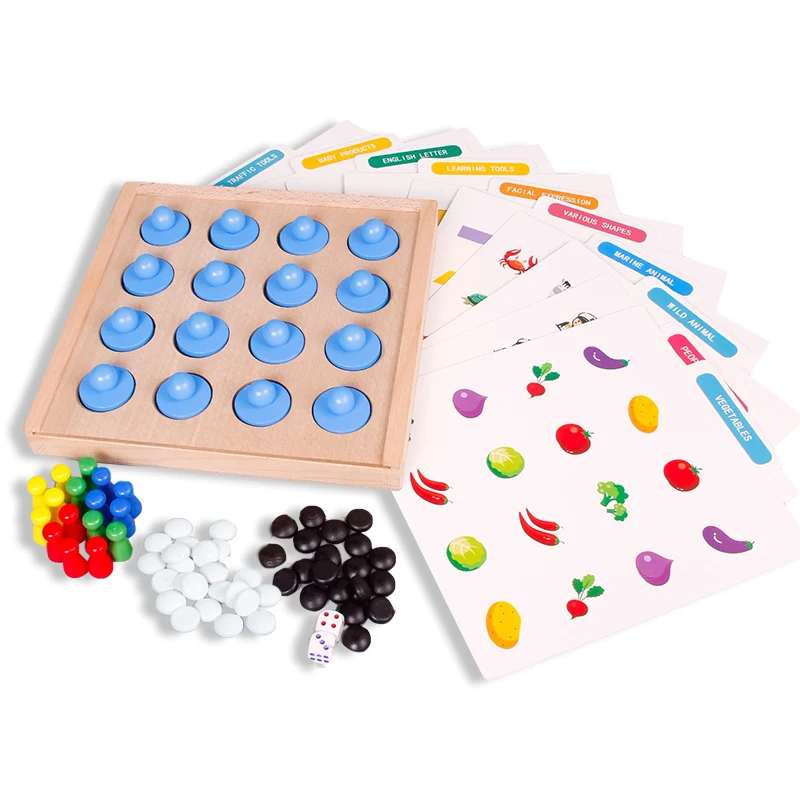 Wholesale Montessori Matching Brain Memory Box Card Game Educational Children Logic Thinking Memory Training Memory Chess
