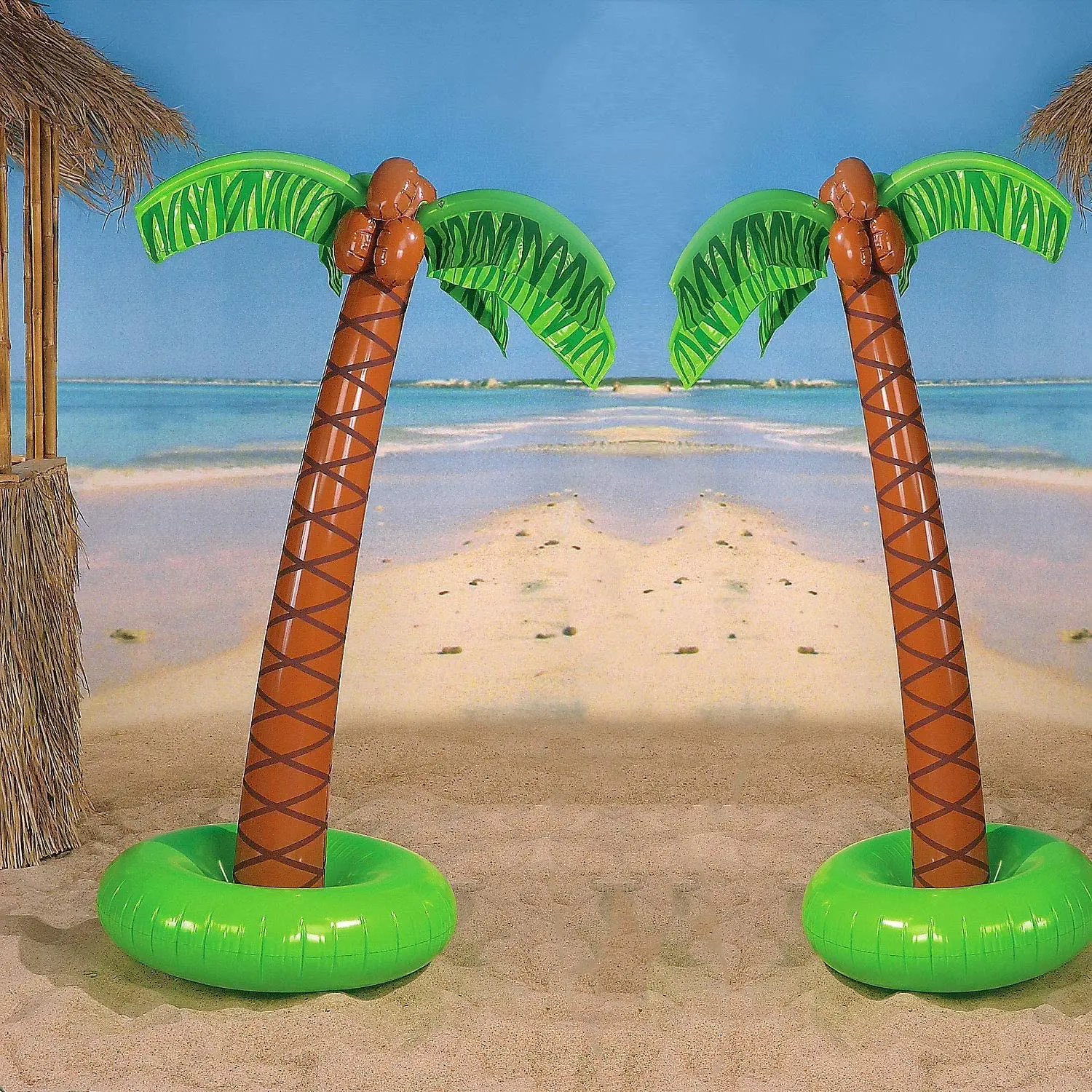 
Inflatable Palm Trees Coconut Tree Decoration Pool Toys for Adults&Kids Beach Decor, Pool Decor, Luau Birthday Party Decorations 