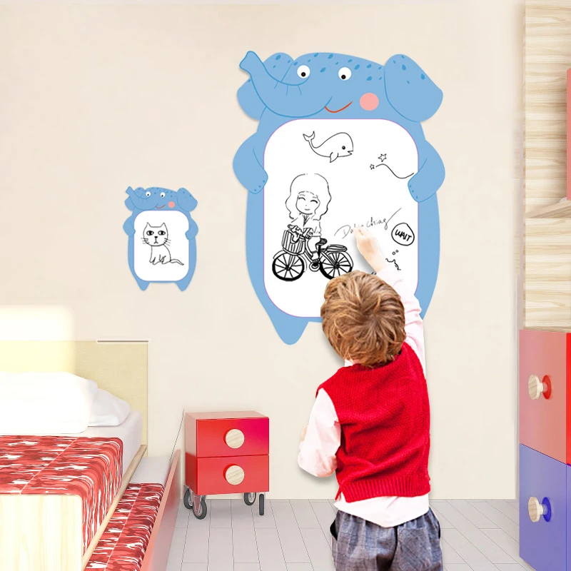 Custom Whiteboard Wall Sticker Self Adhesive Cartoon Writing Board Dry Erase Children Room Board