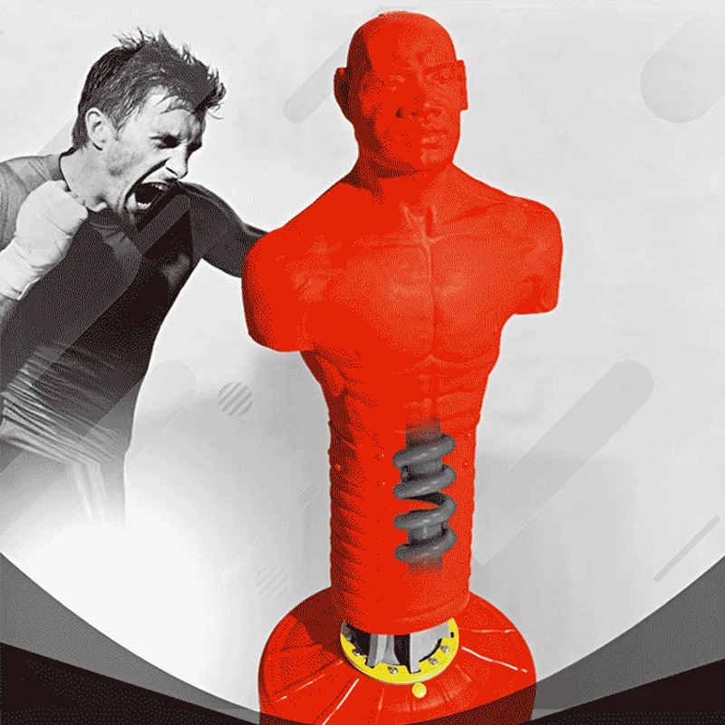 Adjustable Martial Arts Mma Taekwondo Professional Free Standing Punching Bag Boxing Man Kicking Dummy