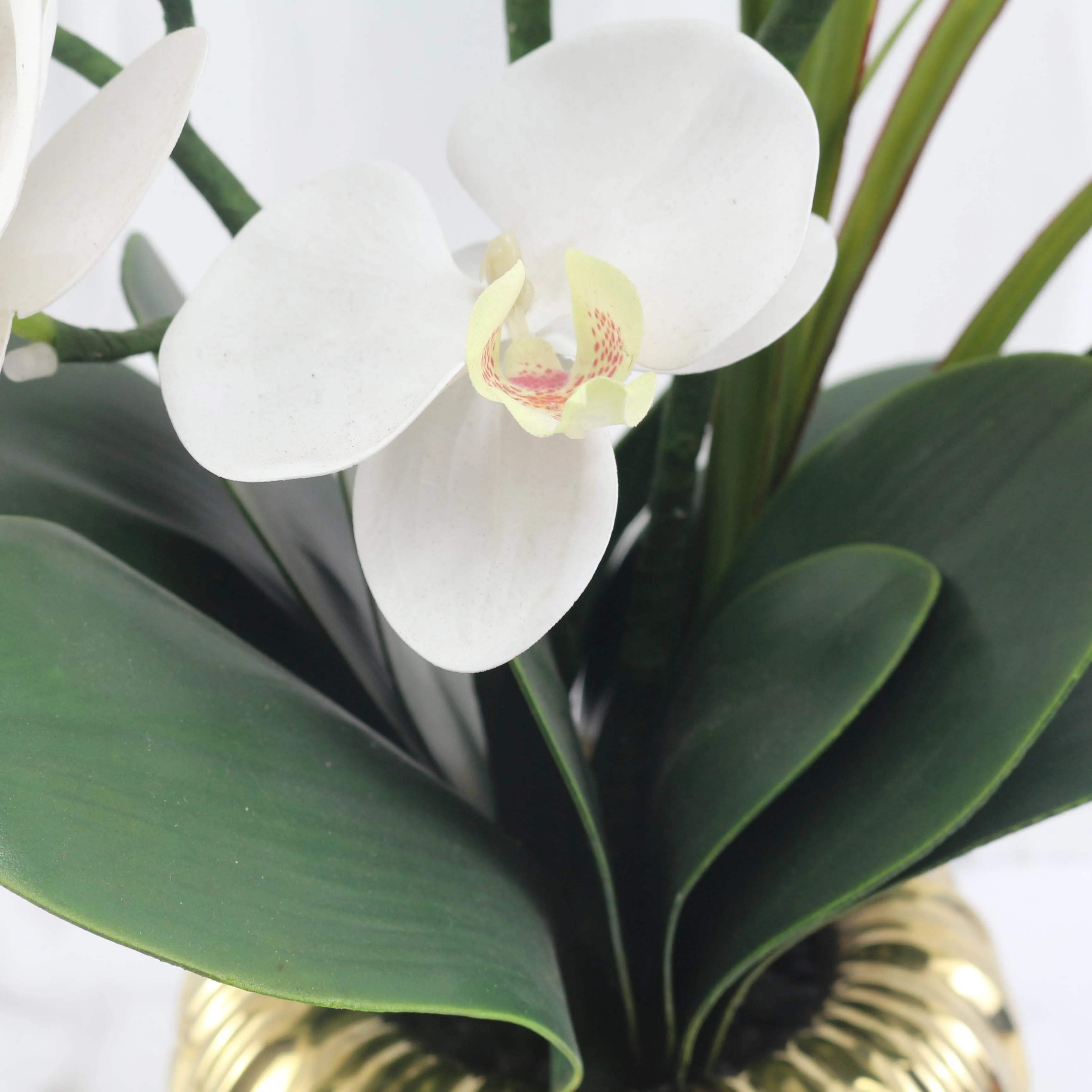 New Style Orchid Real Touch Forever Flowers Plant Pot Decorative Artificial Flowers