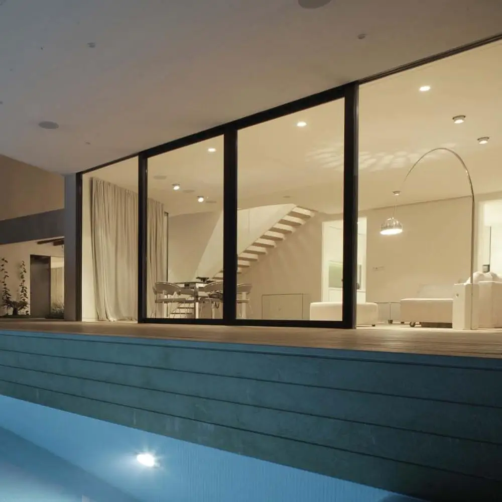 
China Aluminium Windows and Doors Aluminium Double Glass Sliding Balcony door 