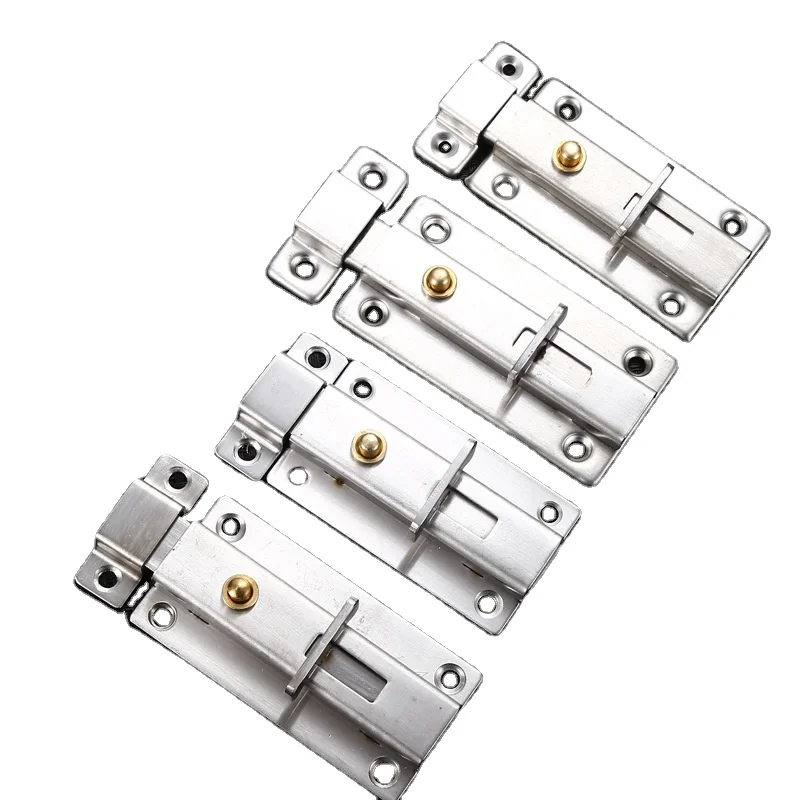 Manufacturers door security spring loaded latch automatic barrel bolt with pressing button