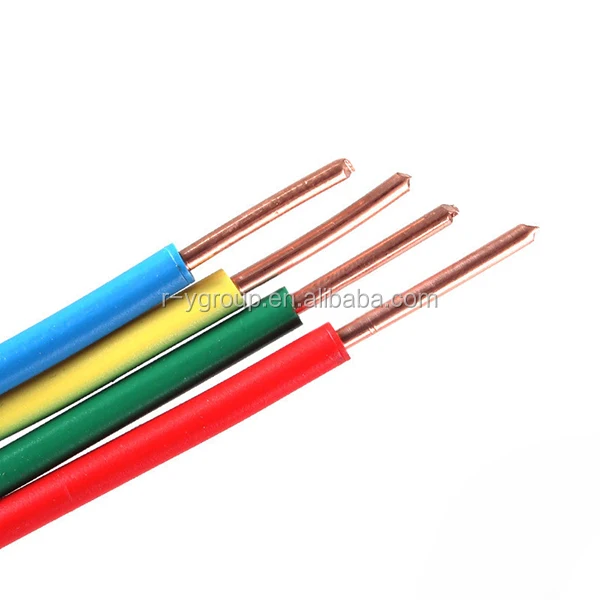 Ruiyang Group  single core strander copper wire BV/BVR electrical wires 1 1.5 2.5 4 6 10mm2