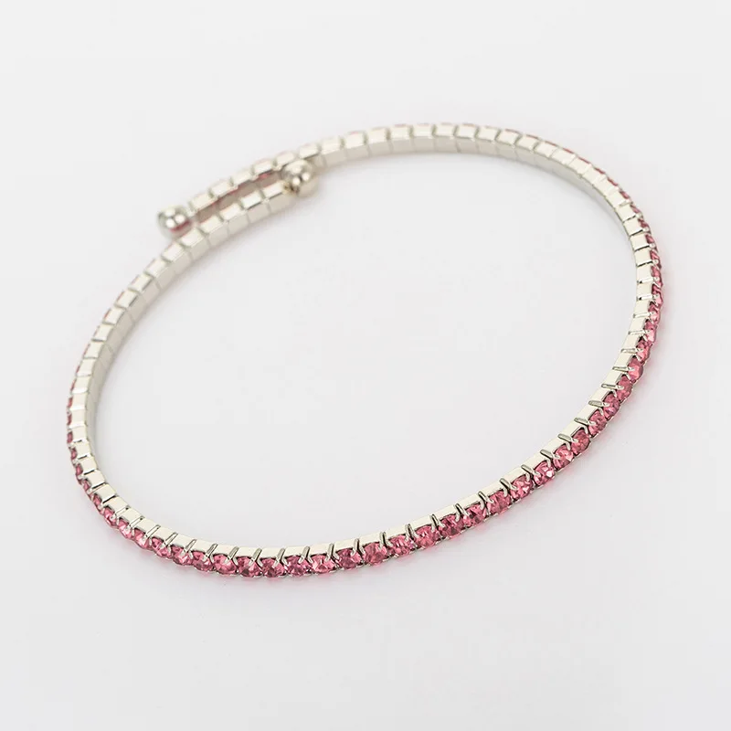 Crystal Rhinestone Bracelet Women Girls Delicate Multilayer Bracelet 6 Rows Layered Bracelet Jewelry for Prom Party Wedding