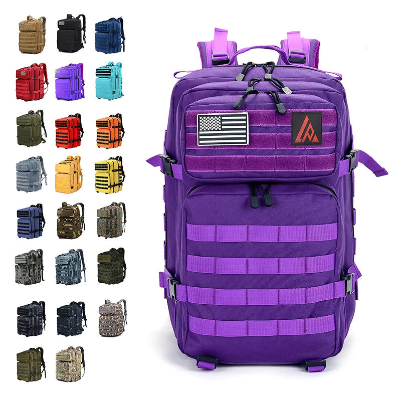 2023 new trending portable molle bag 45L mountain travel luggage oxford tactical backpack