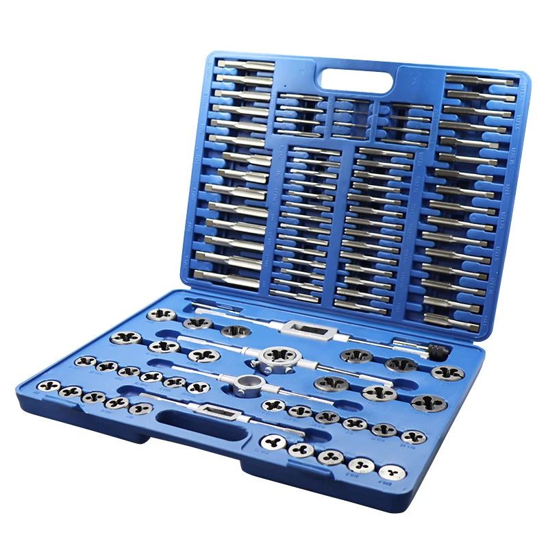 110 pcs tap and die set M3-M12 Alloy steel hand tool set for household