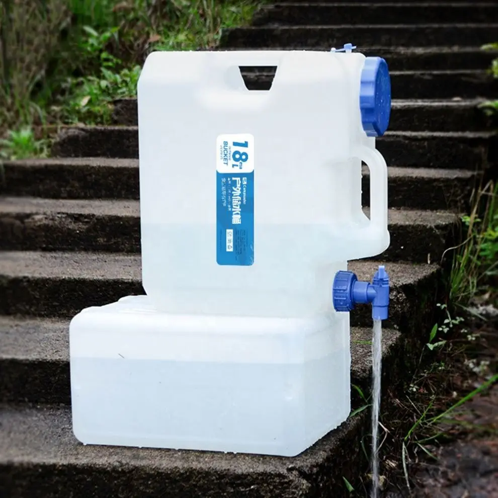 Desert Fox Camping Bucket 10L/15L/18L/23L Water Container Bottle Car Buckets With Tap Outdoor Hiking Picnic Water Storage Tank