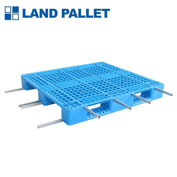 1200x1000x150mm heavy duty 8 steel bars reinforced hdpe large 4 way entry euro plastic pallet
