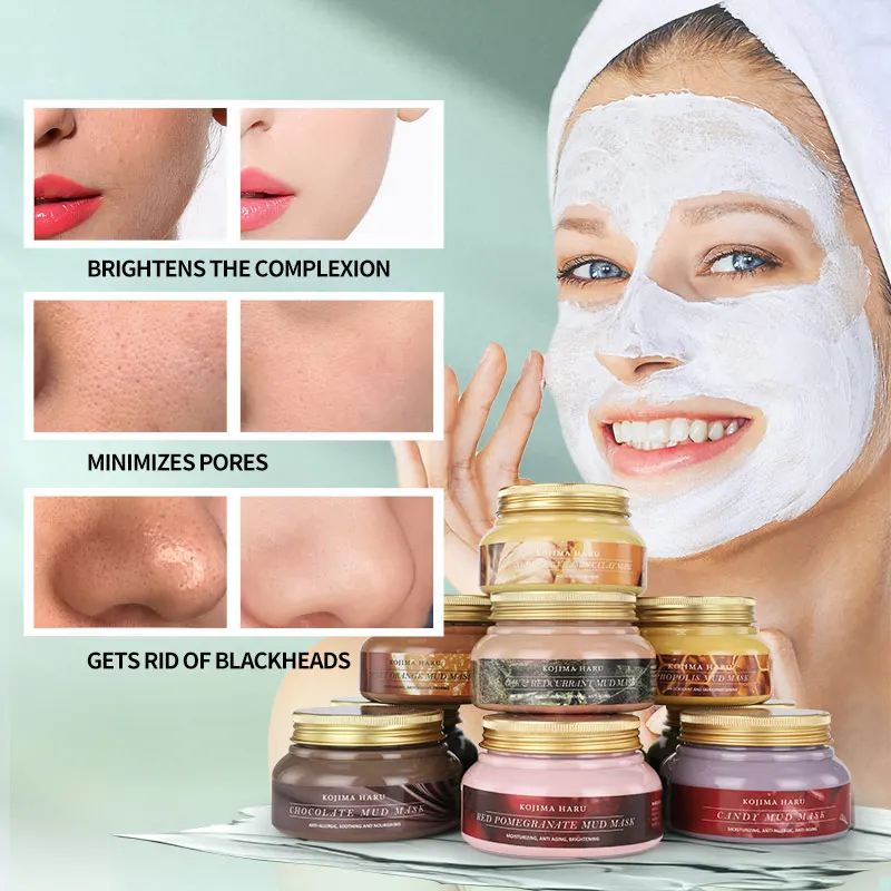Own Logo Private Label Skincare Natural Green Tea Peeling Peel Off Clay Facial Face Skin Care Multi Fragrances Mud Mask