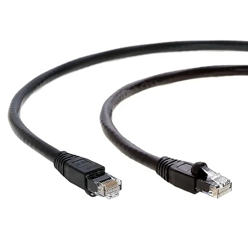 Black CAT 6 Gigabit Ethernet Wire -650MHz 100W Cable Patch Cat 6a 1.5 Meter F-UTP Cat 6a 23awg