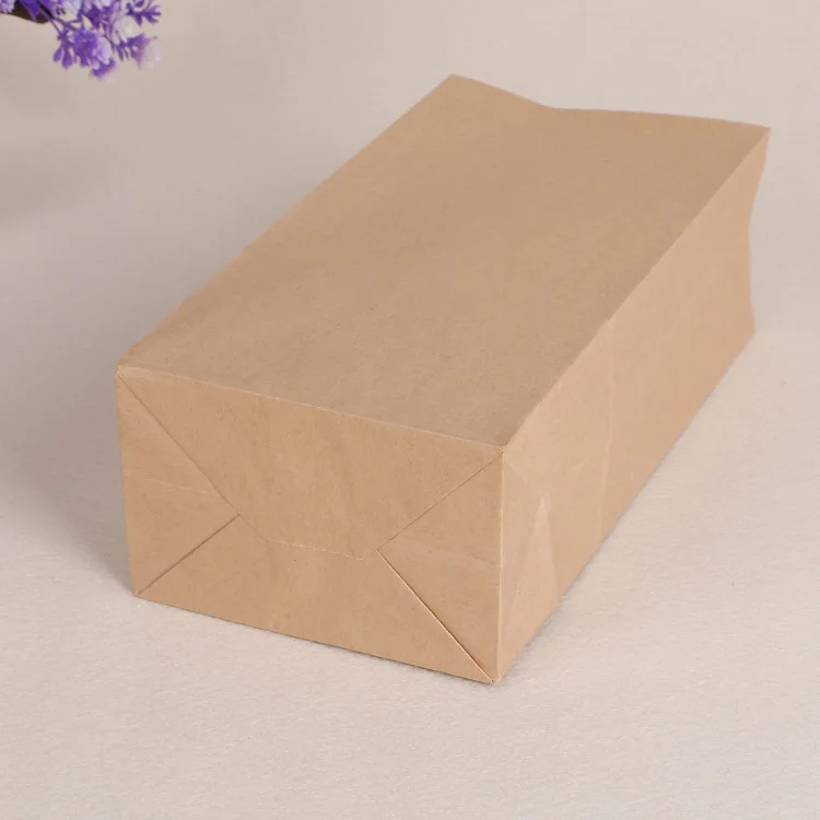 China factory supply SOS brown kraft paper bag grocery paper bag no handle with your own logo