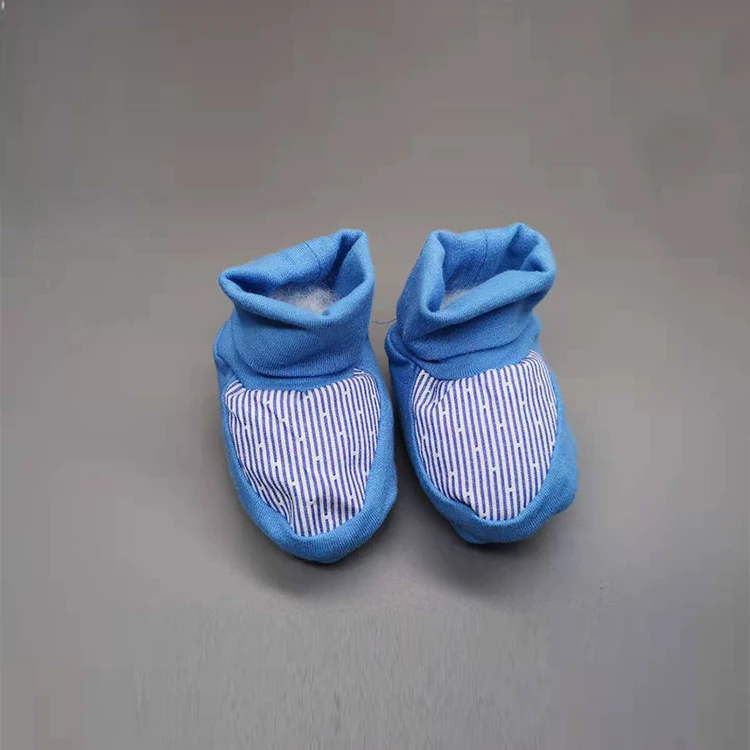 
Wholesale Cheap Cotton Fabric Boy Girl Baby Booties Knit Baby Shoes Knitted Baby Hat 