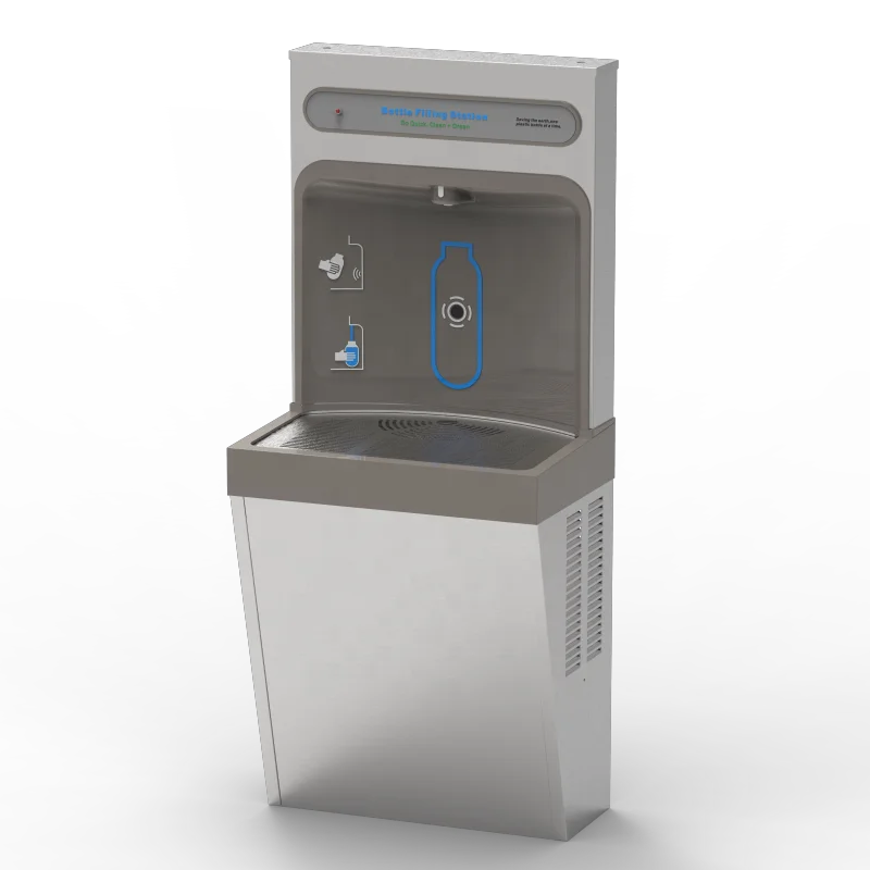 TB45-2CV Surface Mount Bottle filler Refrigerated Bottle Filling Station, Filtered 8GPH Stainless Steel