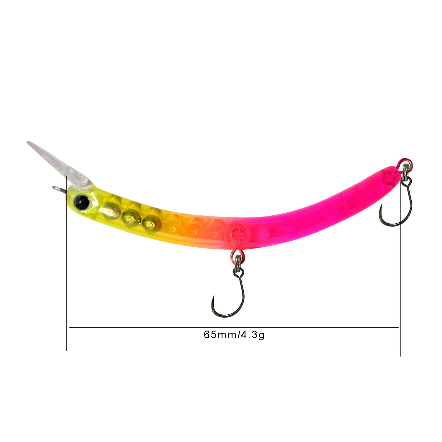Factory Hard Plastic Minnow 65mm/4.3g 3.6g 3.0g 2.7g Artificial Wobbler Fishing Lure OEM ABS Sinking Minnow Wholesale Hard Bait