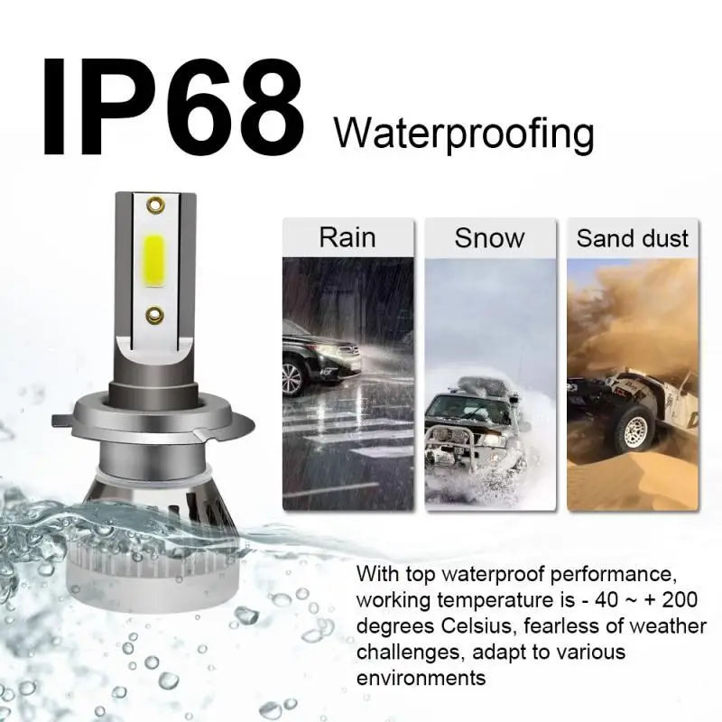 Mini headlight wholesale lots 6000 h4 360 car lamp led h11 led fog light 48 csp bulb led car lights 2 years warranty