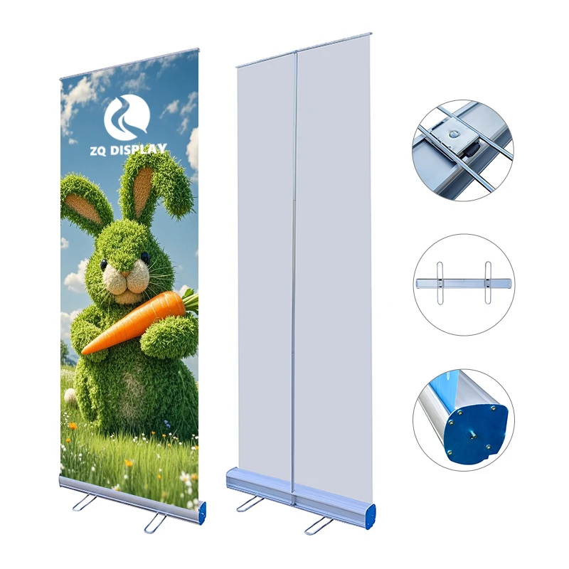 Best Selling Roll-Up Display Aluminum Retractable Outdoor Banner Stand for Advertising Events Printed Banner