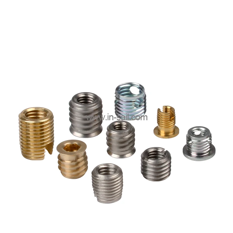 Type 302 self-tapping screw threaded insert, stainless steel carbon steel galvanized threaded bushing slotted nut