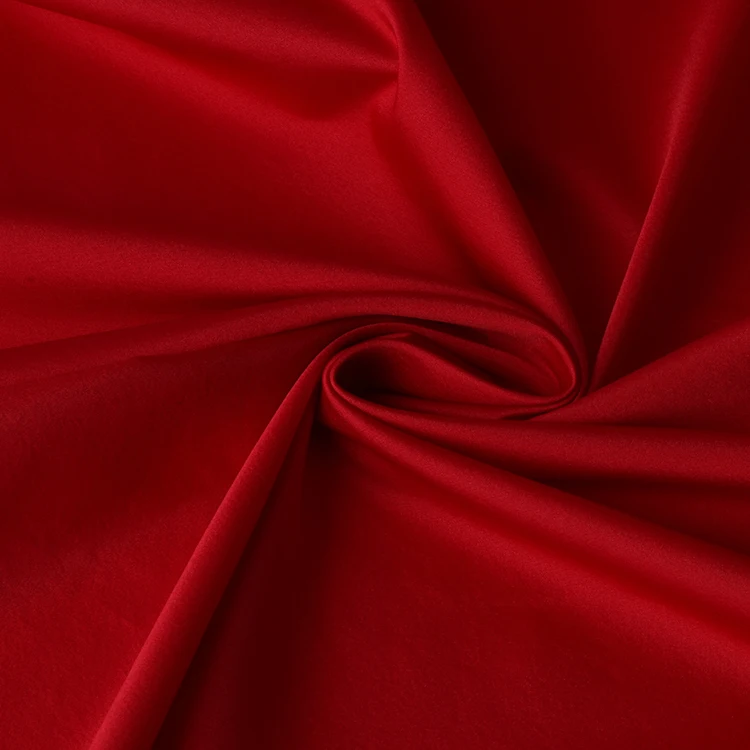 148cm Width Red Velour Recycled Nylon Woven Plain Weave Fabric for Windbreaker Jacket