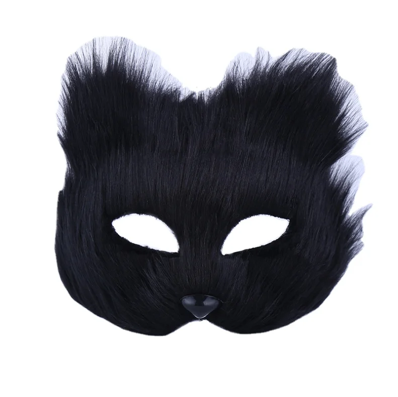 Halloween Party Makeup Ball Accessory Artificial Wool Wolf Tail Cosplay Furry Mask Fox Halloween Costume Accessory