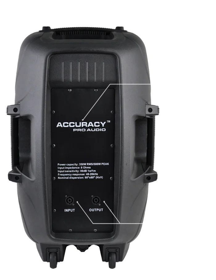 Accuracy Pro Audio PMK15 15-Inch 350W Best Plastic Passive Speakers for Indoor/Outdoor DJ Use
