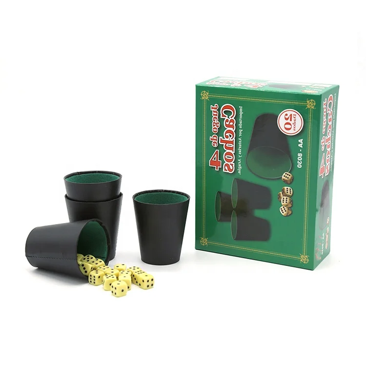 tabletop twister gaming games four players liar dice cup set