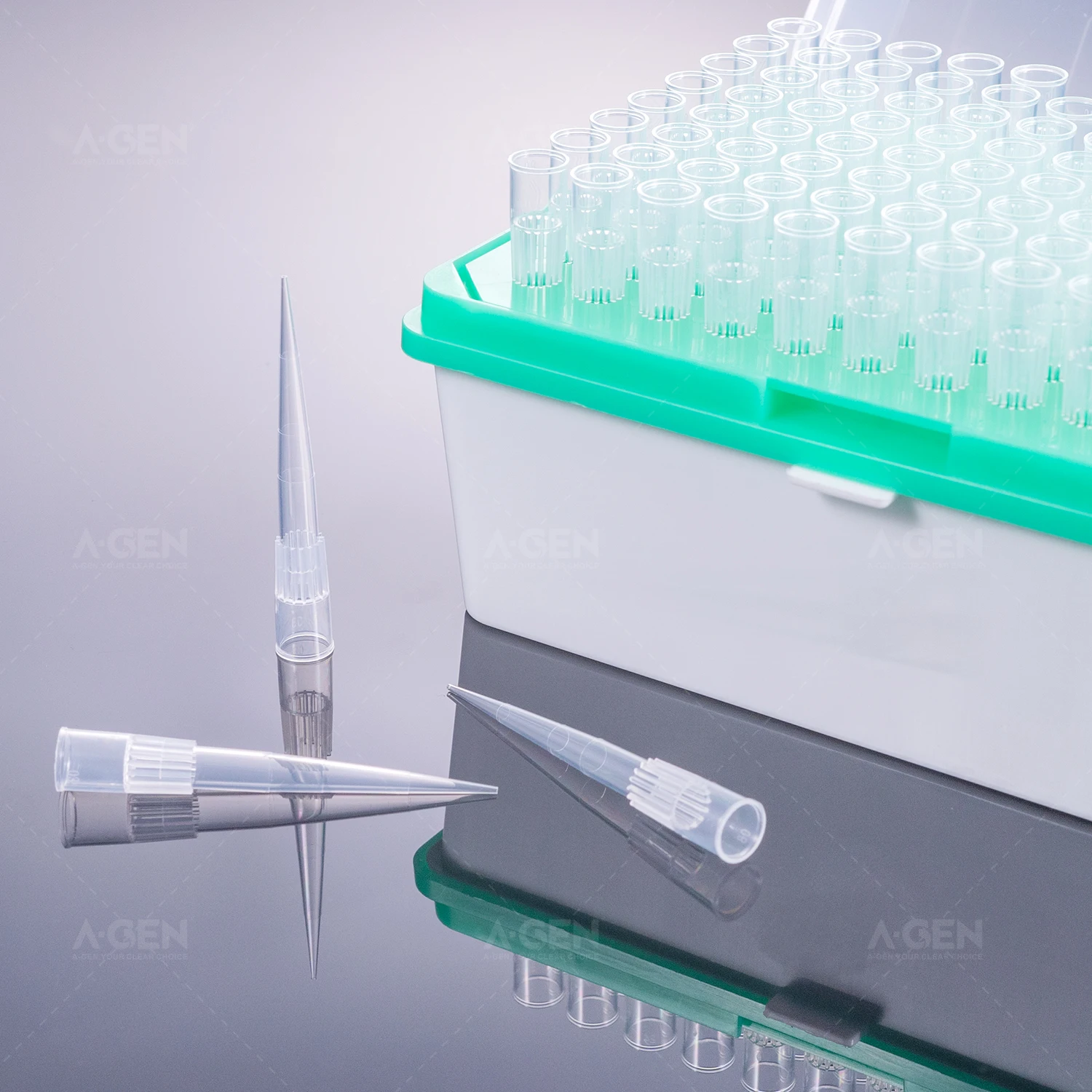 Biochemistry laboratory Rainin 200uL transparent LTS disposable  tips with packed in bag