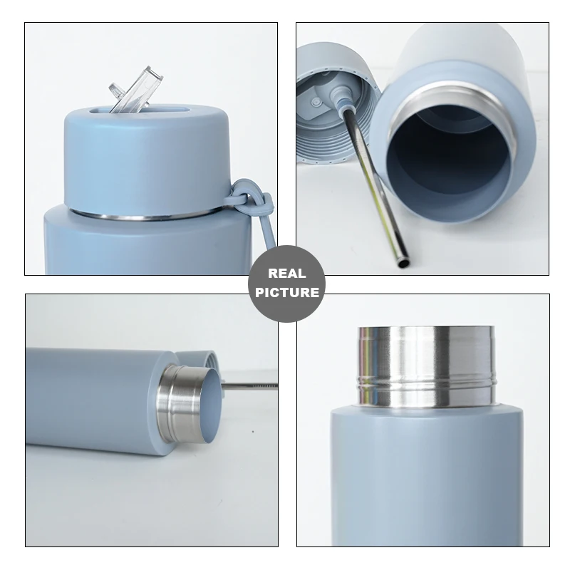 Custom Logo 34oz Double Wall Insulated Vacuum Stainless Steel Ceramic Coated Lined Reusable Water BottleBottles