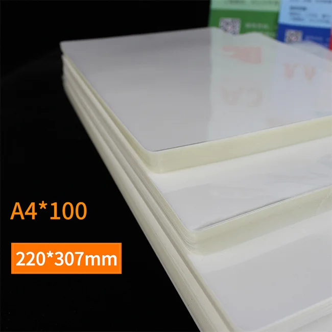 Letter Size 3mil 5mil Glossy Matte White Thermal lamination Sheet a4 Pouch Film for Paper Hot Lamination