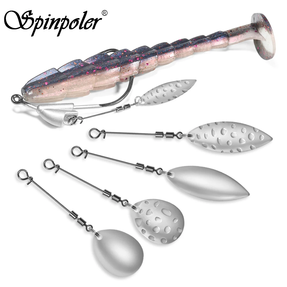 Spinpoler Fishing Trailer Replacement Brass Blade Spinnerbait Umbrella Rigs Underspins Jig Twistlock Arm Blade Replacement Kits