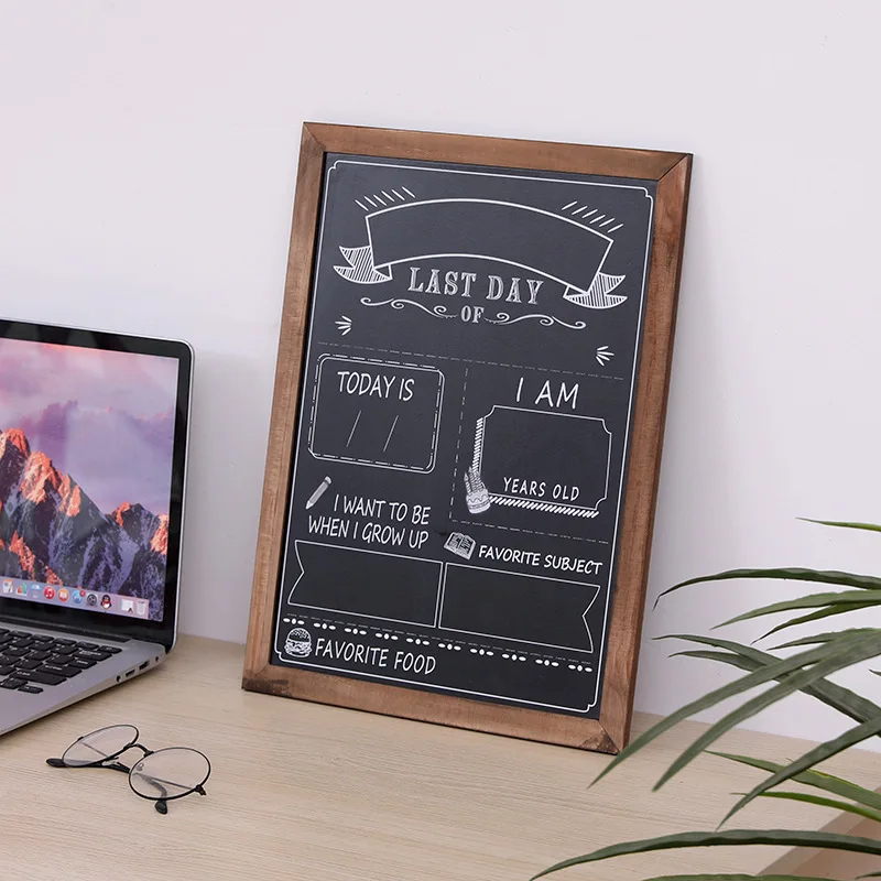 Custom mini wooden desktop blackboard school kids chalkboard