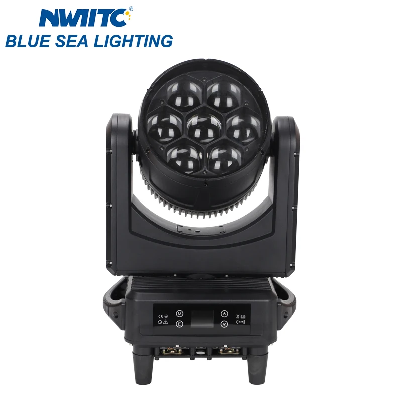 IP65 Waterproof IP Aura 7x60w BEE EYE Rotating Mini LED Moving Head Light With Zoom for Wedding Church Event Lights