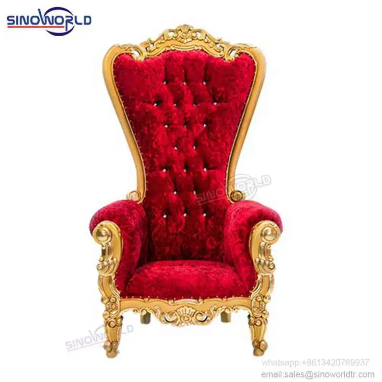 
Cheap wholesale classic baroque hotel banquet party event white silver gold royal wedding sofa queen king throne chair 